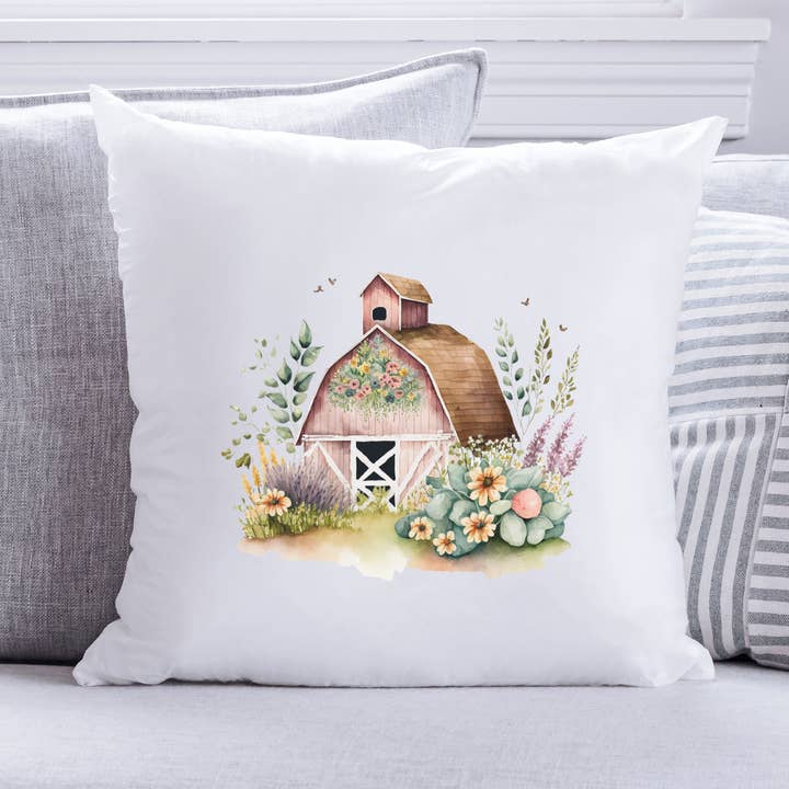 Aquarell Spring Scenery Kissen 1 für den Großhandel von Emma and the Bean