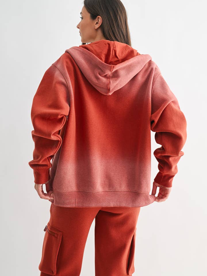 CAOBA Sudadera con capucha DriftDye con cremallera de venta al por mayor en Faire3