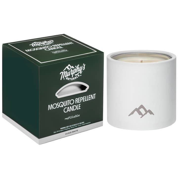 Murphy's Naturals - Wholesale Outdoor Candle - Refillable Mosquito Repellent Candle - Cloud White Case of 6