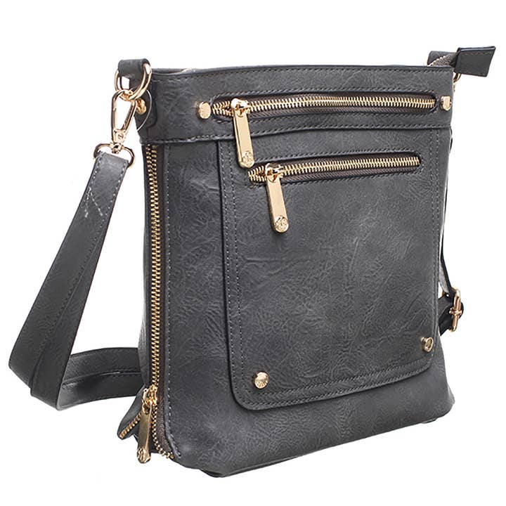 Bessie London - Venta al por mayor Bandolera - Mujer - BANDOLERA CON DOBLE BOLSILLO FRONTAL CON CREMALLERA20