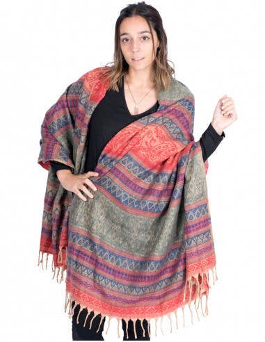 Kimago's Home - Wholesale Poncho - Women's - Cotton Wool Pashmina2