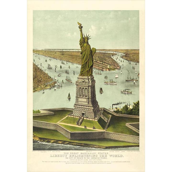 Postcard NY-840 Liberty Enlightening the World, New York Har for wholesale by Found Image Press