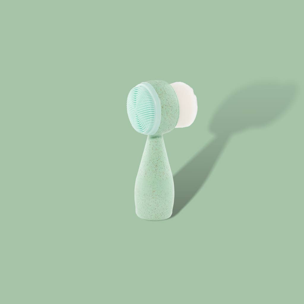 GreenWave - Wholesale Facial Cleanser - Wheat Straw Handle Facial Cleansing Brush with Soft Bristles0