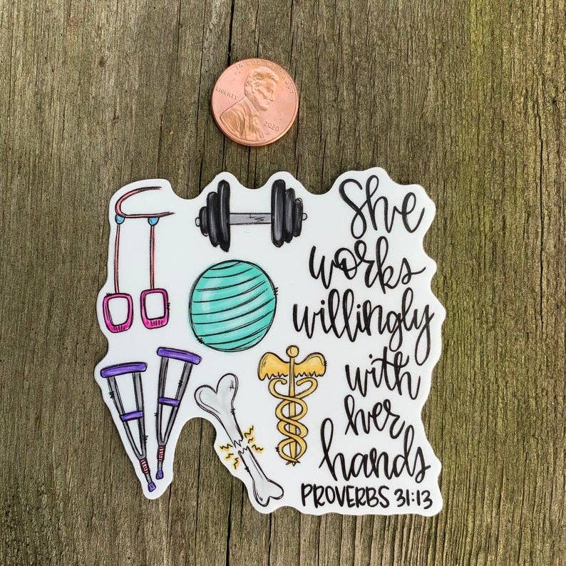 Painted Skies - Vente Autocollant - Autocollant Kinésithérapeute2