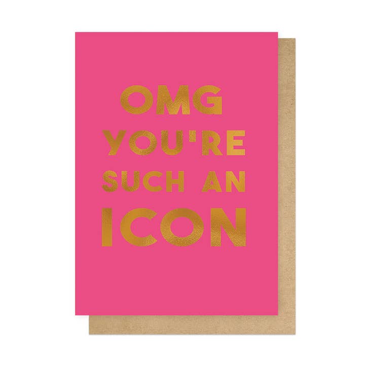 Such an Icon Foiled Greetings Card for wholesale by East End Prints - Greetings Cards & Postcards