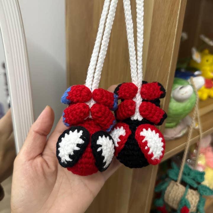 TOMOPOD LLC - Wholesale Stuffed/Plush Toy - Kids & Baby - Crochet Spiderman Car Hanger, Super Hero Car Accessories