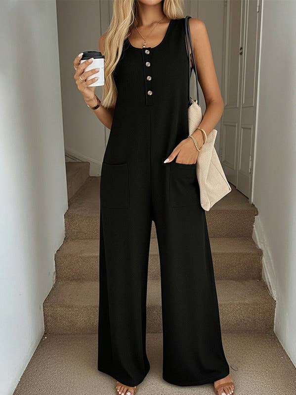 Tuta casual estiva primaverile con bretelle larghe per donna per la vendita all'ingrosso da parte di Lovesoft