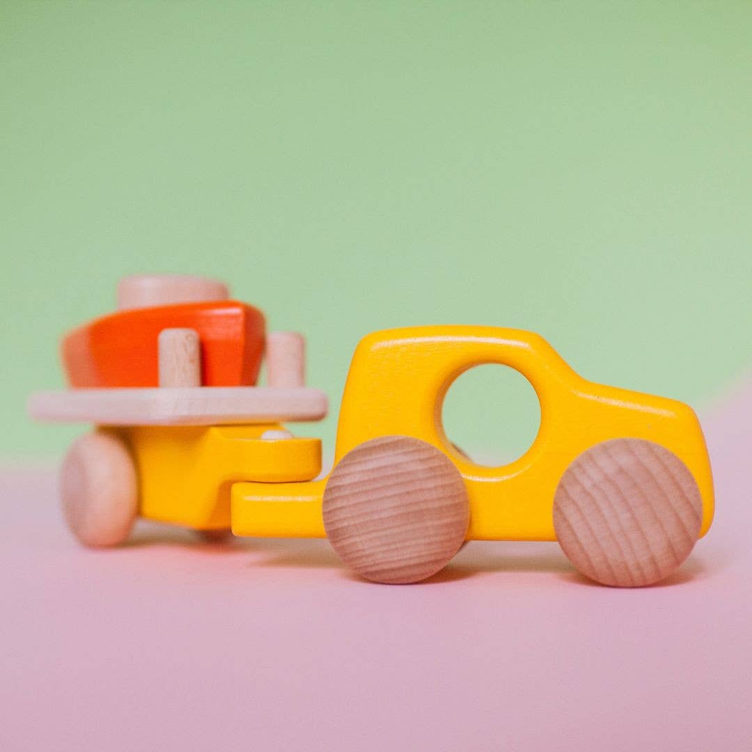 BAJO WOODEN TOYS - Wholesale Wood Toy - Kids - Car with Boat4