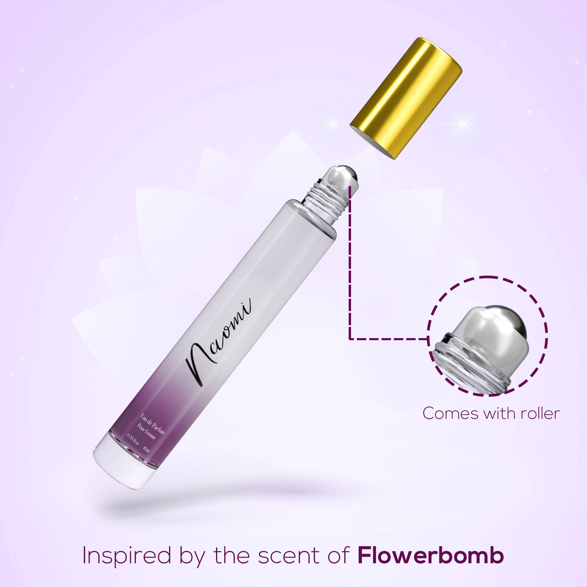 Regal Fragrances – wholesale Roll-on fragrance – Naomi Eau De Parfum Rollerball INSPIRED by FLOWERBOMB 10ml3
