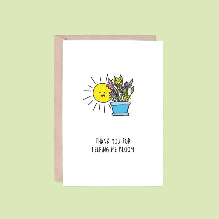 Takke Kort: Hjælper Mig med at Blomstre | Blomster for engroshandel hos Hey Hunny