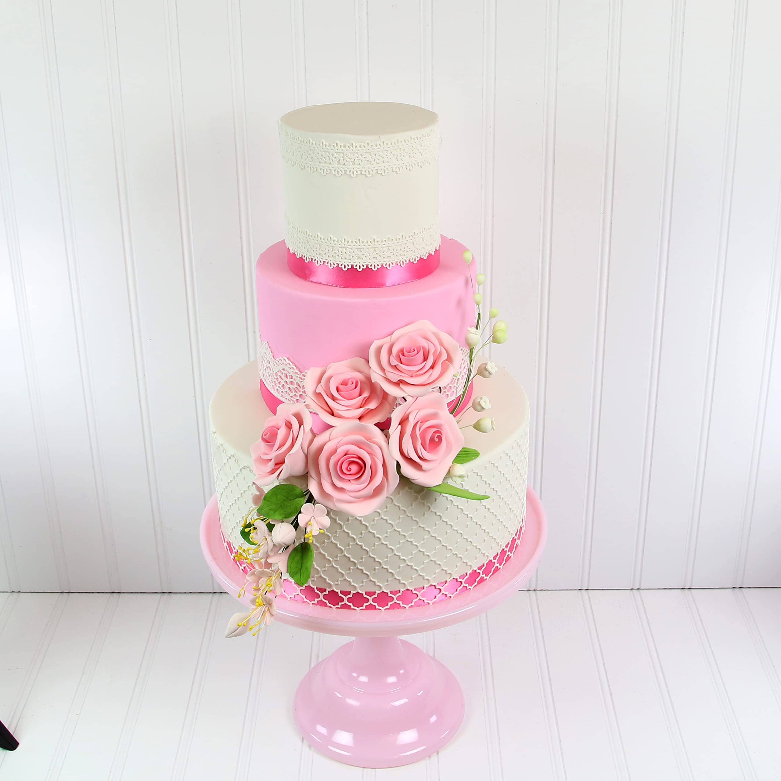 Global Sugar Art - Wholesale Cake/Cupcake Topper - Cherry Blossom Sugar Cake Flower Spray, by Global Sugar Art, Pink, 1 Count2