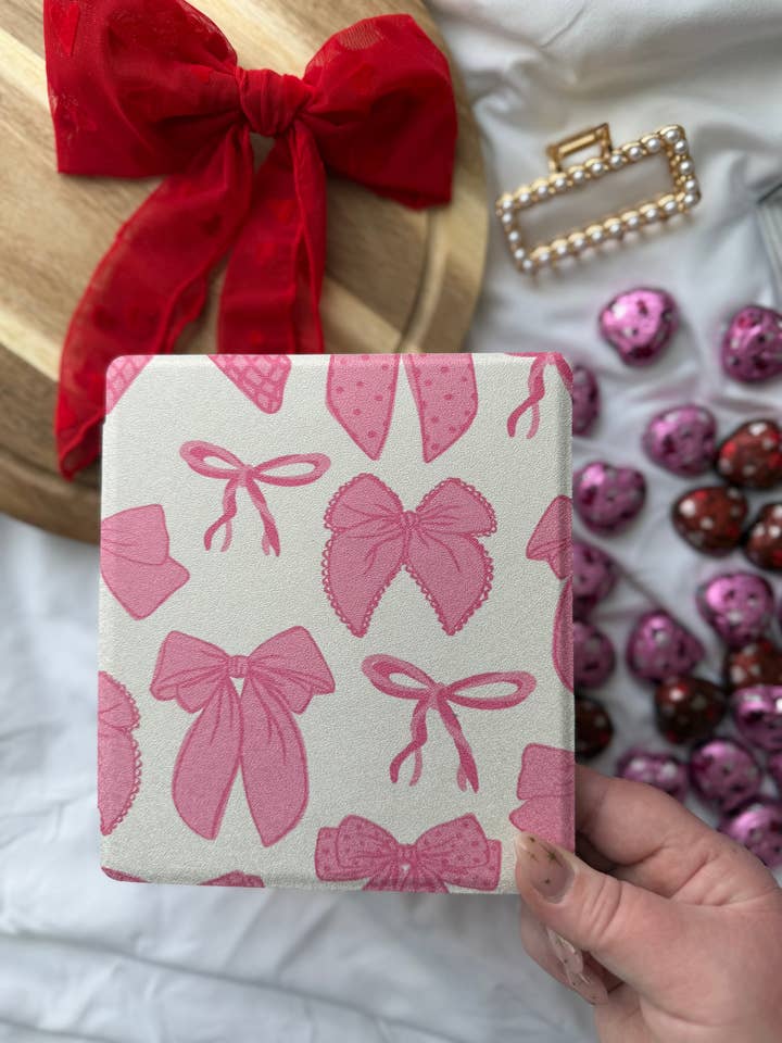 Valentine Bows Clear Back Kindle Case for wholesale by The Lovebound Edit