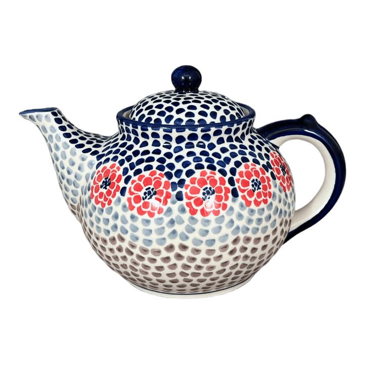 Teapot, 1.5 Liter in "Falling Petals" by Manufaktura | C017U-AS72 for wholesale by Polish Pottery Outlet