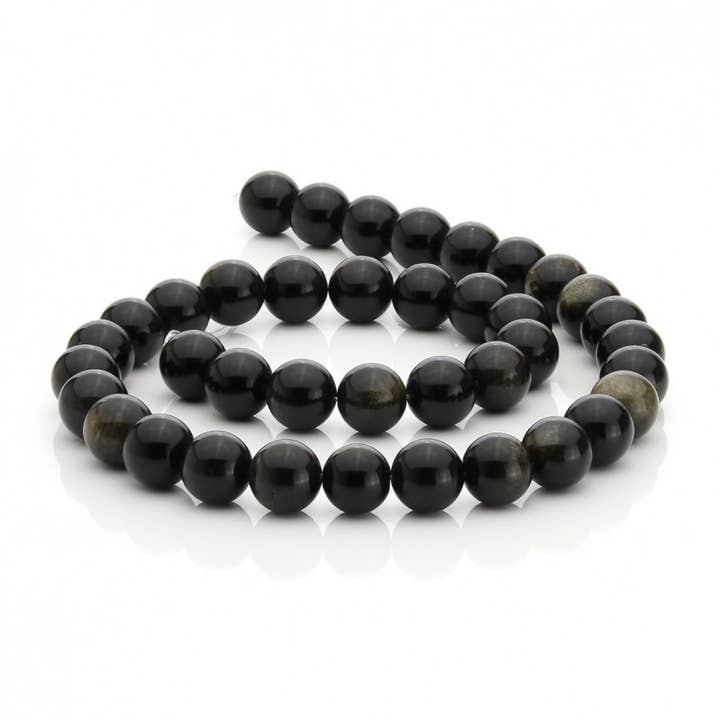 Golden obsidian - bead threads for wholesale by UniArt