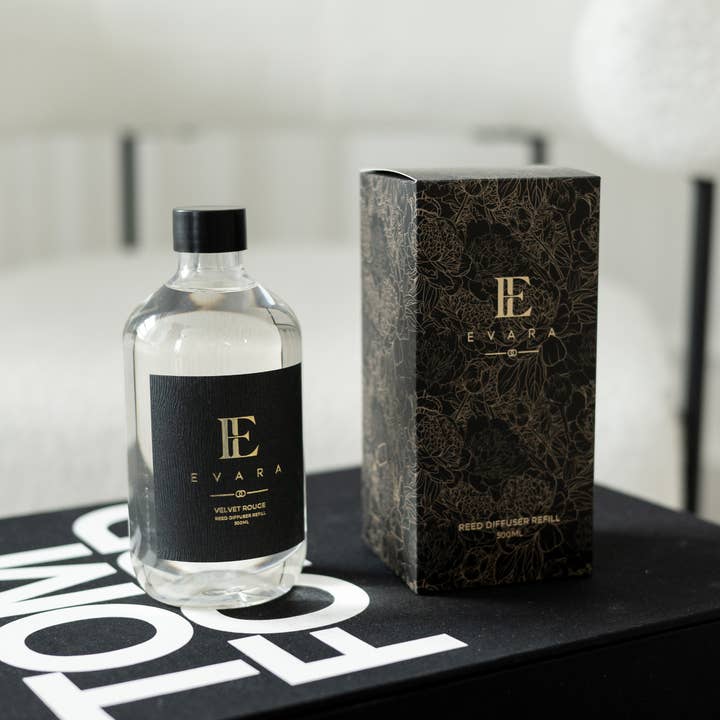 Chloe Jade Home - Wholesale Reed Diffuser - Evara Velvet Rouge 500ml Reed Diffuser Refill