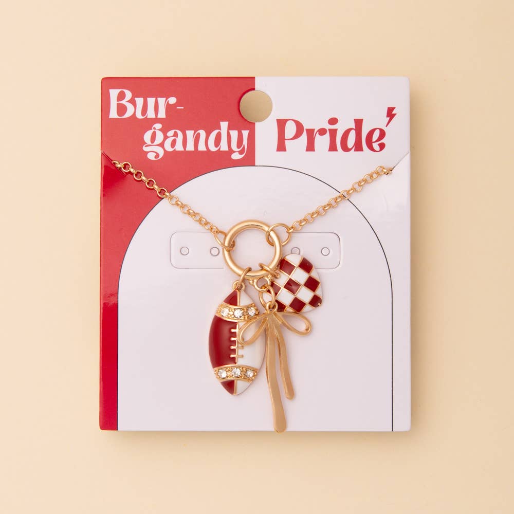 SP Sophia Collection - Wholesale Pendant/Charm Necklace - Game Day Multi-Charm Necklace1