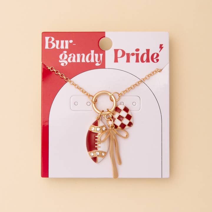 SP Sophia Collection - Wholesale Pendant/Charm Necklace - Game Day Multi-Charm Necklace1