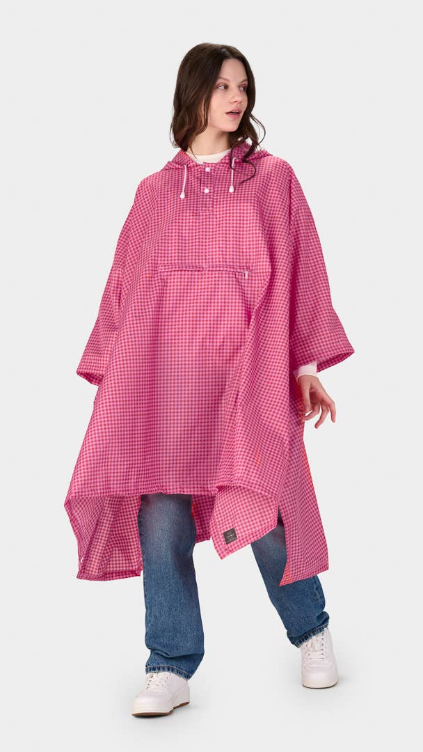 Clima Umbrellas - Wholesale Poncho - Women's - CLIMA C-Collection “Tartan” Foldable Waterproof Poncho1