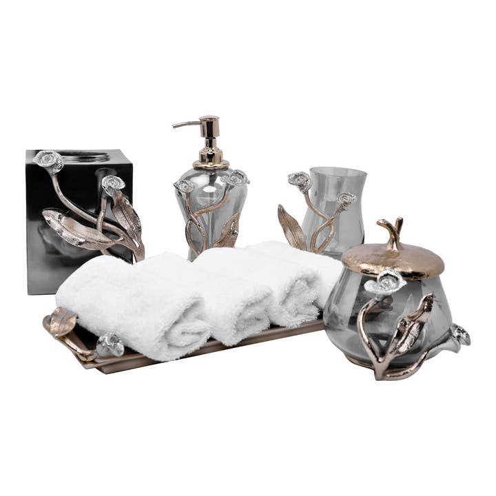 Gold Calla Lily Grace – Artistic Floral Accent Handmade Bathroom Accessories Collection for wholesale on Faire5