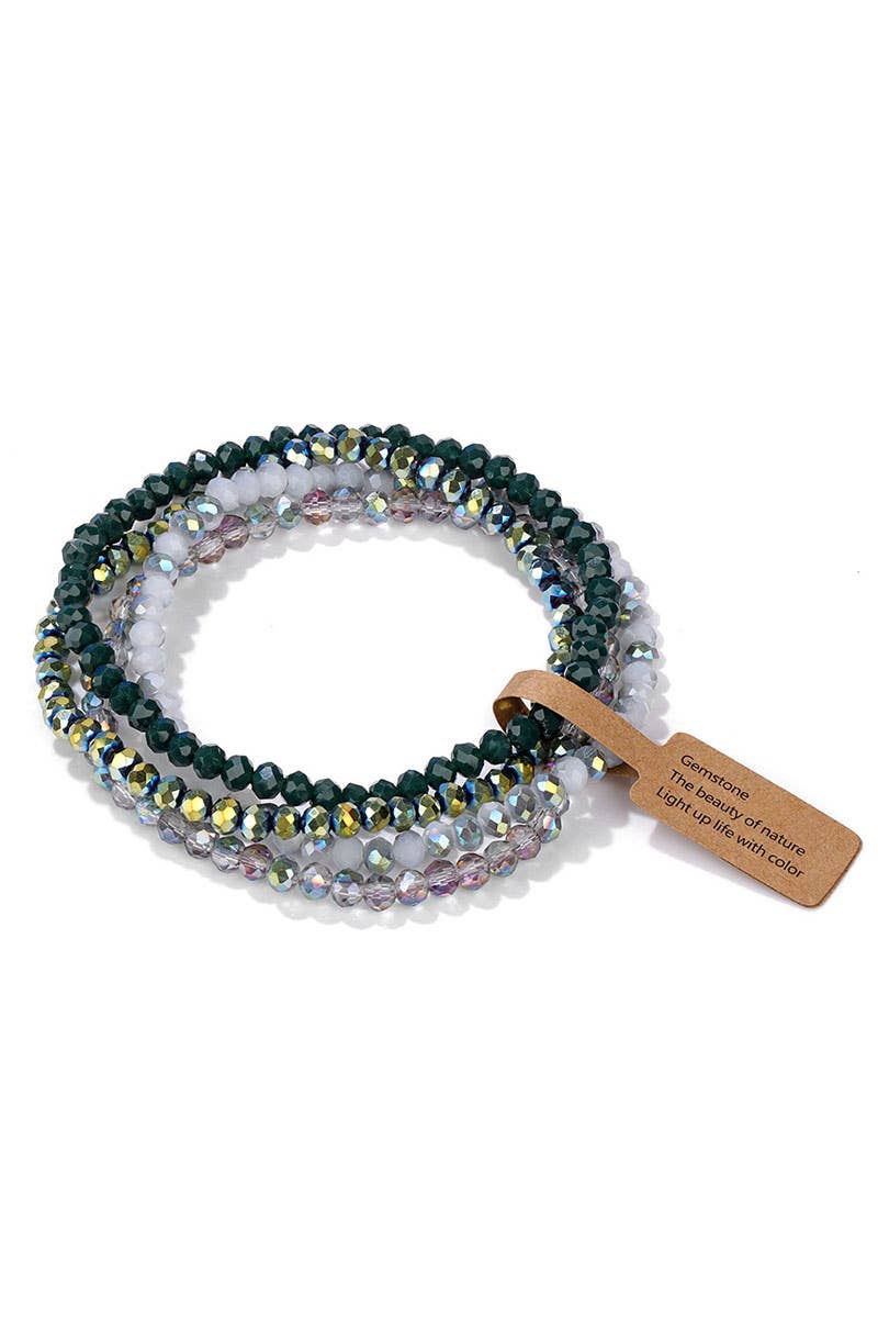 NINEXIS - Vente Parures de bijoux - CWAJE1185_LOT DE 4 BRACELETS EN PERLES DE VERRE7