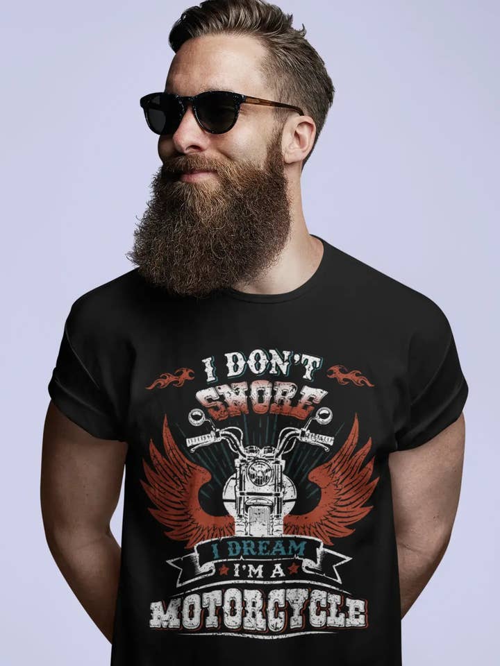 ULTRABASIC Men's T-Shirt I Don't Snore I Dream I'm Motorcycle - Funny Biker Tee Shirt for wholesale by ULTRABASIC