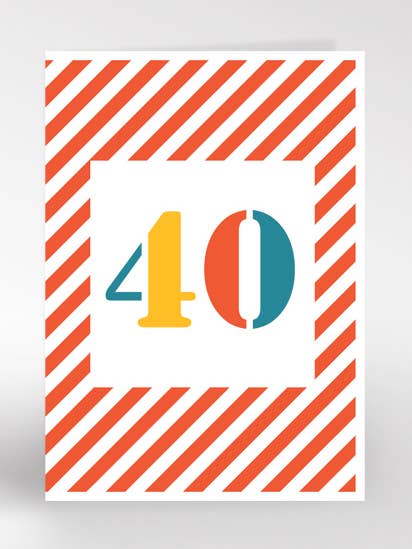 Edad 40 Cumpleaños Contemporáneo A6 Ecológico para venta al por mayor de Dicky Bird