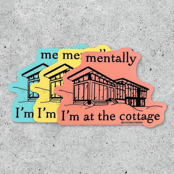 Heated Rivalry - Mentally I'm at the Cottage Sticker for wholesale by Citizen Ruth