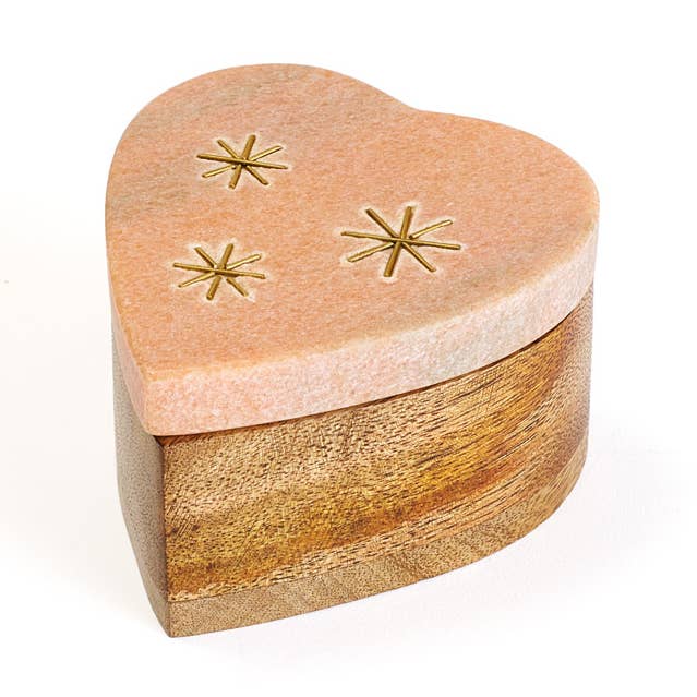 Jaipuri Heart Keepsake Box - Pink Carved Marble and other Purchase Wholesale heart gift boxes. Free Returns & Net 60 Terms on Faire trending on Faire.