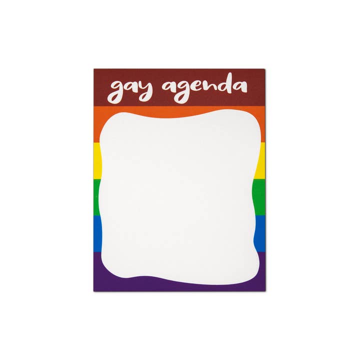 Gay Agenda Notepad for wholesale by The Crafter Way