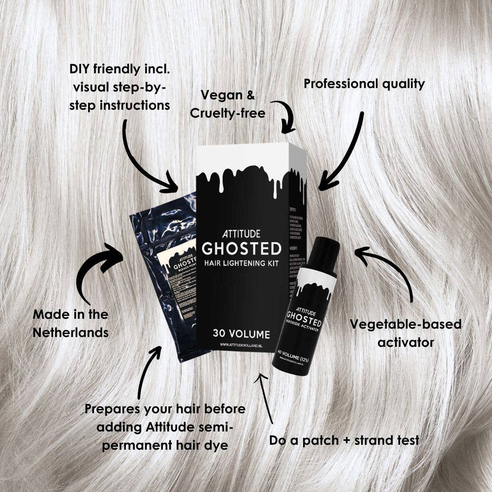 Attitude Hair Dye - Wholesale Hair Dye - Ghosted Hair Lightening Kit 30 Full Vegan, Cruelty-Free3