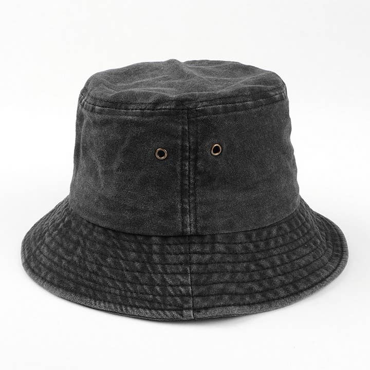 NINEXIS - Wholesale Bucket Hat - Women's - CWAH1510_SOLID COLOR WASH VINTAGE COTTON BUCKET HAT11