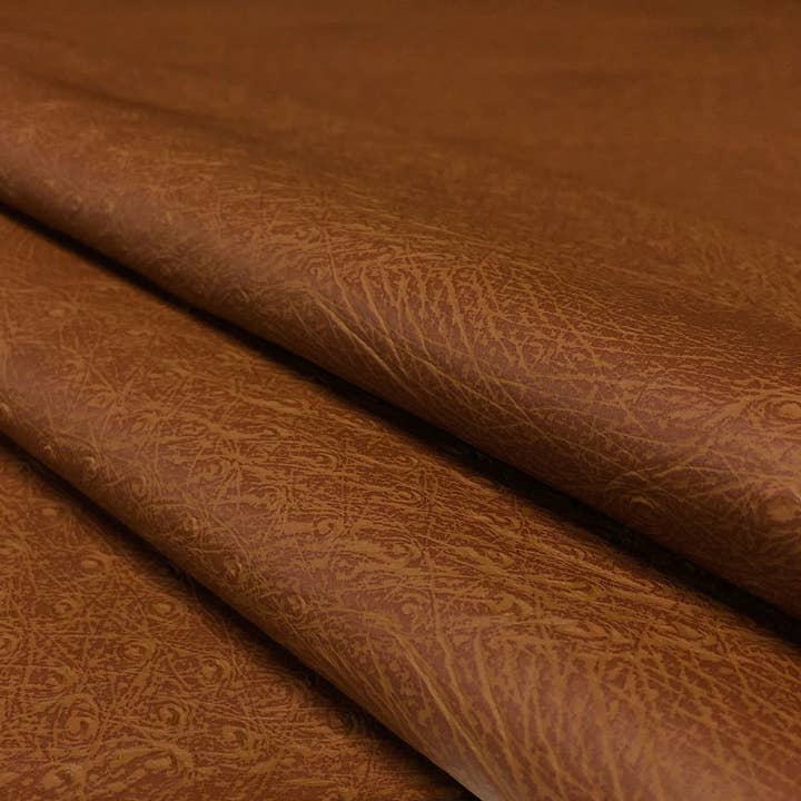 Tissu d'ameublement en simili cuir autruche - Rouleau de 25 mètres pour la vente par Sarandave