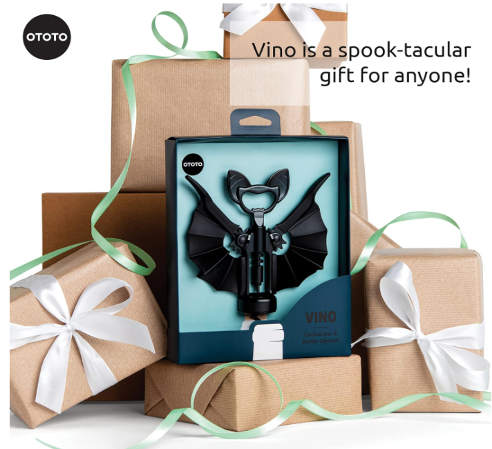 OTOTO - Wholesale Bottle/Wine Opener - Vino Spooky Bat - Wine & Beer Opener - Halloween Gifts5