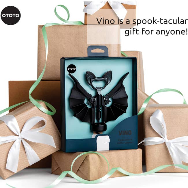 OTOTO - Wholesale Bottle/Wine Opener - Vino Spooky Bat - Wine & Beer Opener - Halloween Gifts5