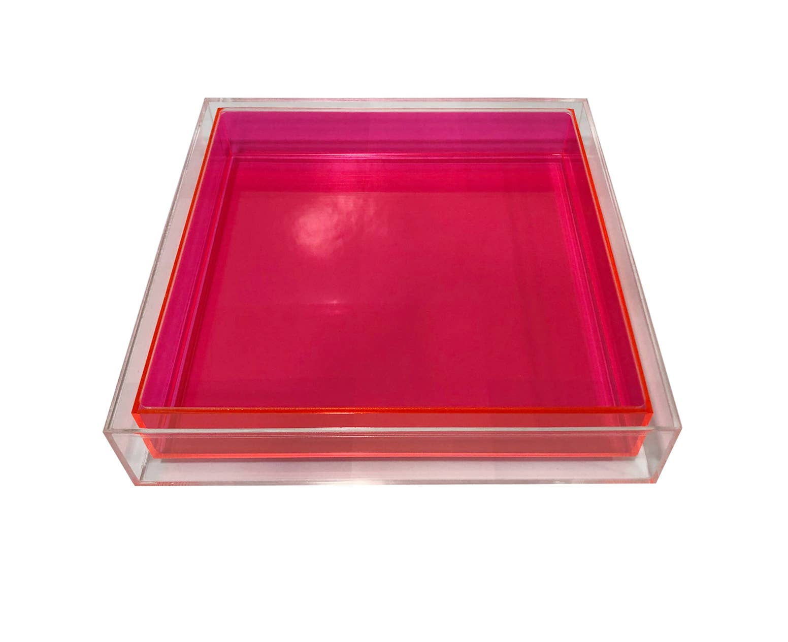 Decorium Living - Wholesale Decorative Tray - ENCASED LUCITE TRAY0