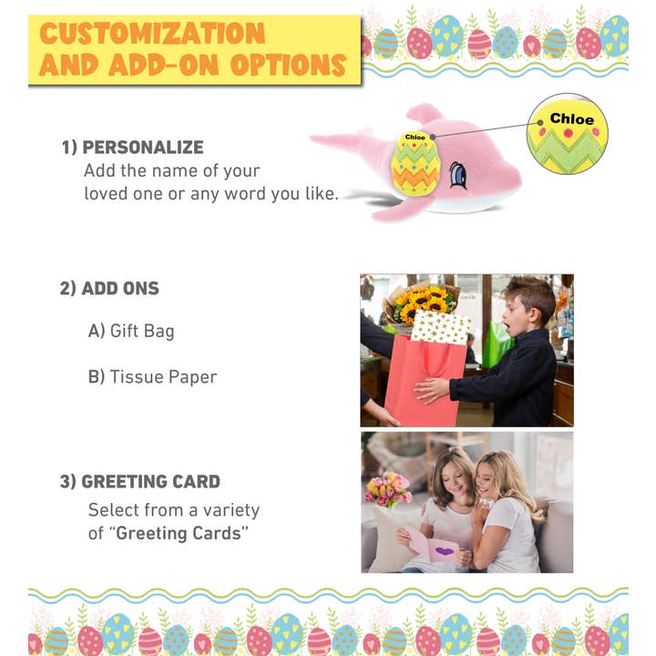 Cota Global – wholesale Stuffed/plush toy – Kids & baby – Plush Easter Egg - Baby Soft Plush - Pink Dolphin1