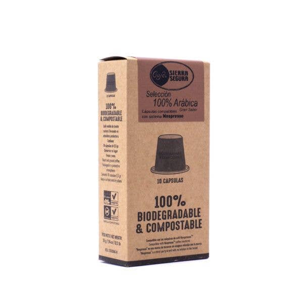 COFFEE CAPSULE ARABICA SELECTION 100% compostable for wholesale by CAFES SIERRA SEGURA SL