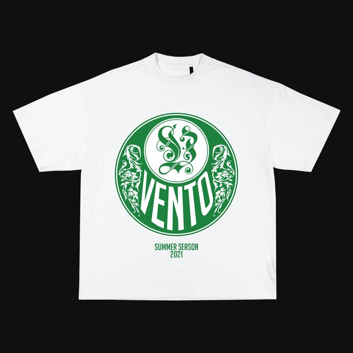 Vento Clothing - Wholesale Screen Printed T-Shirt - Unisex - GREEN EMBLEM SHIRT1