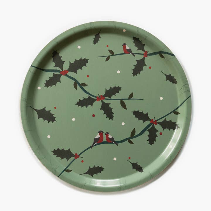 Holiday Branches Round Serving Tray - 31 cm for wholesale by BLU KAT