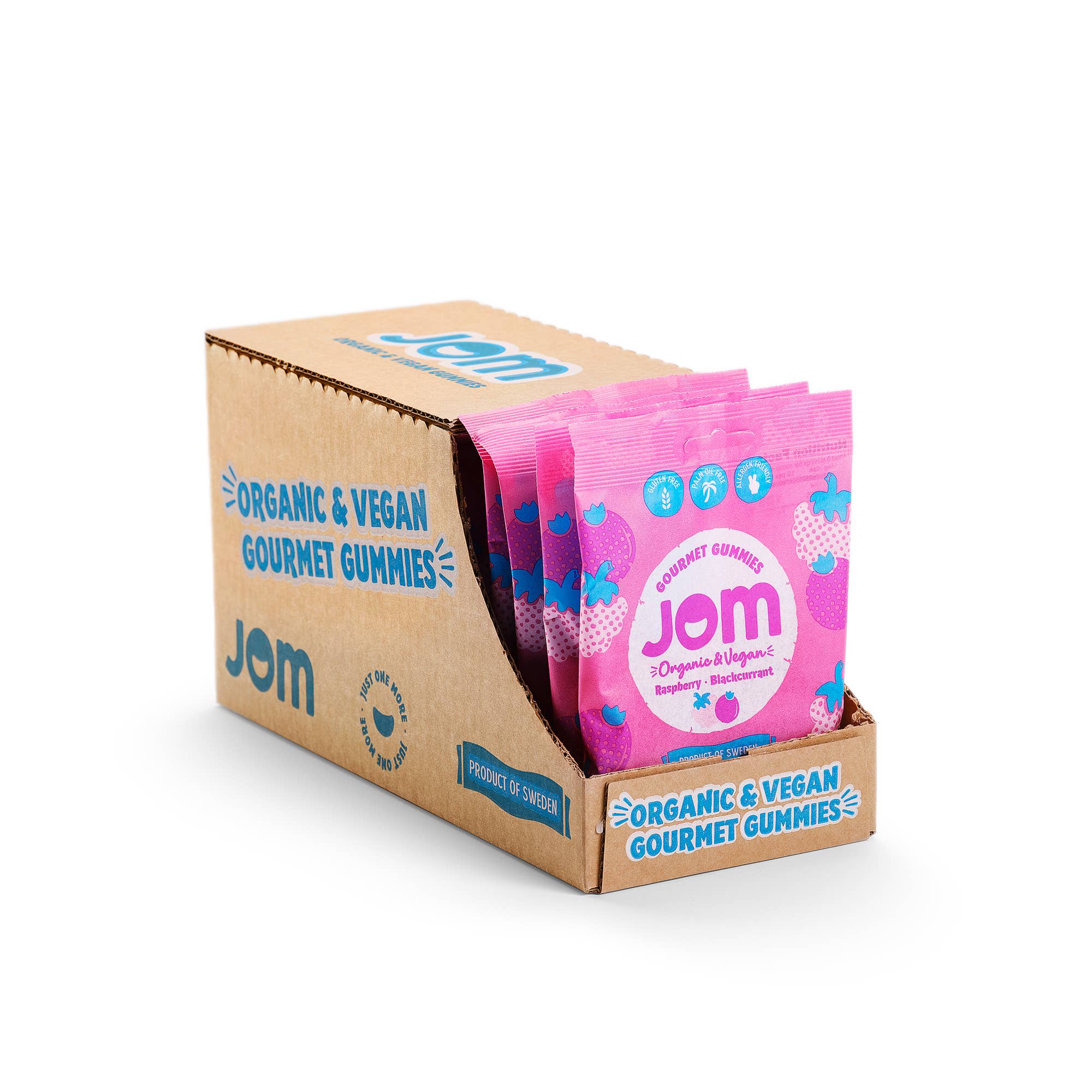 JOM - Wholesale Gummy - Swedish Organic and Vegan Raspberry & Blackcurrant Gummies3