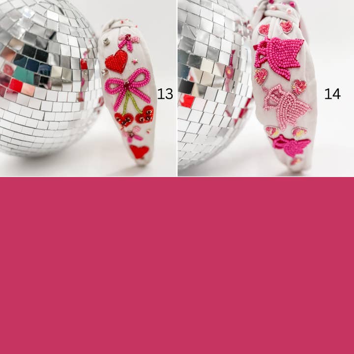 Bash - Wholesale Fashion Headband - Women's - Valentines Headband, Jeweled Headbands, Beaded Headbands