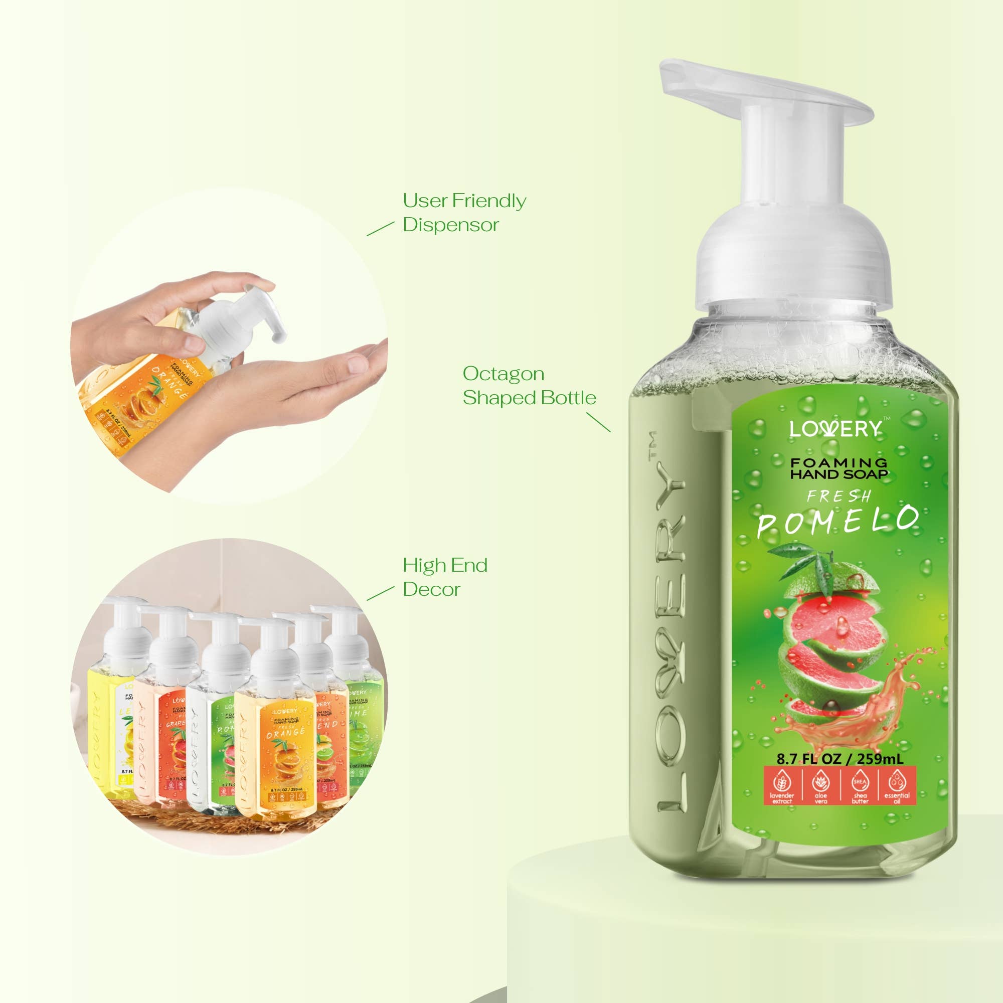 Lovery - Wholesale Hand Soap/Wash - Foaming Hand Soap, 6 Pack of Citrus Scented Hand Wash Soaps3