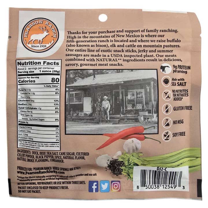 Pearson Ranch Elk & Bison Jerky - Wholesale Jerky - Duck Jerky1