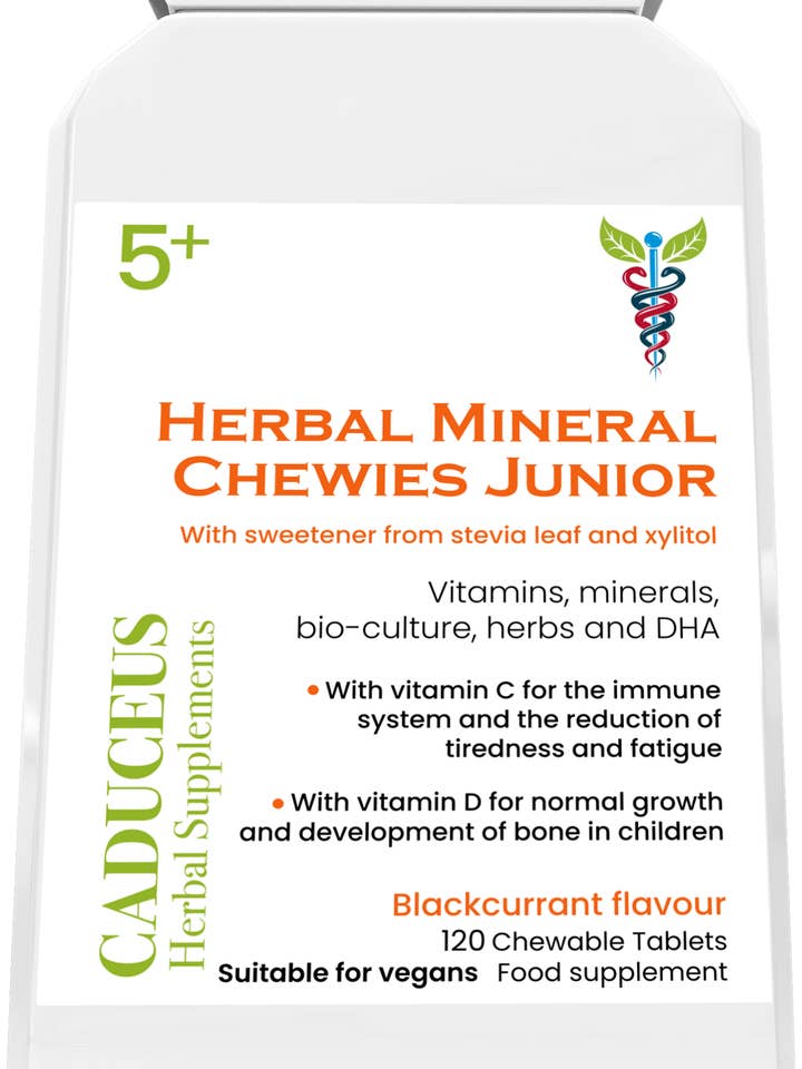 Herbal Mineral Chewies Junior 120 tablets for wholesale by CADUCEUS kruidenapotheek