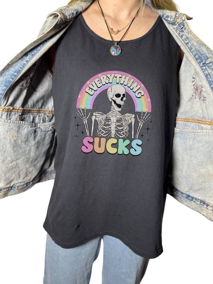 Everything Sucks Tank for wholesale by NyteSky Apparel