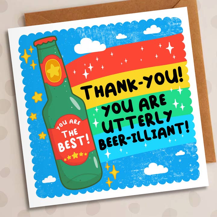 Thank You Card – You Are Utterly Beer-illiant | Beer Card for wholesale by Studio Arca