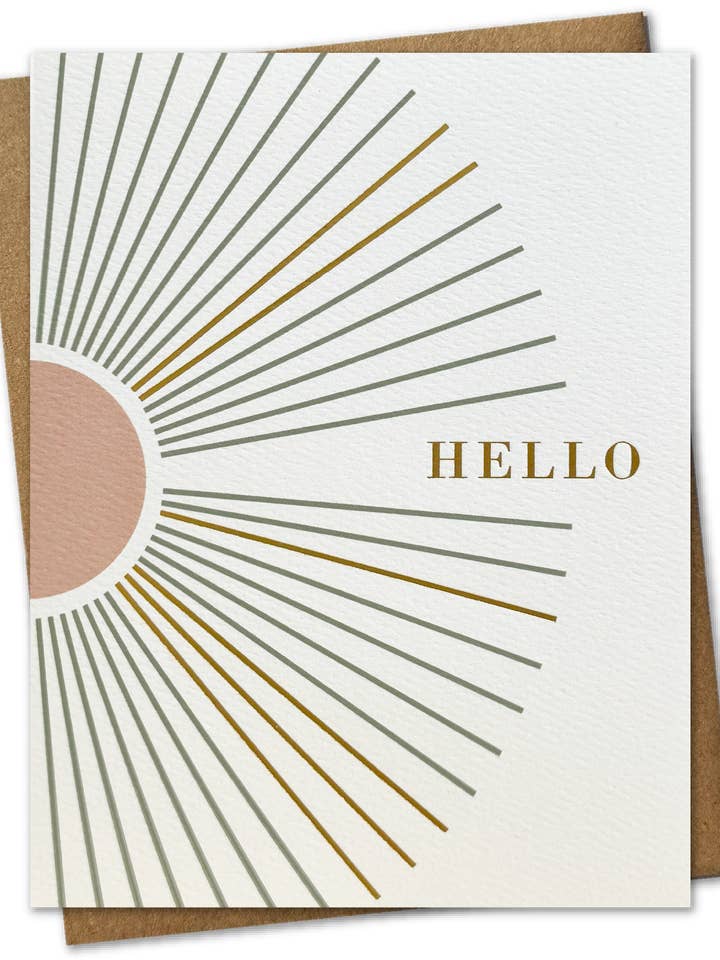 LUXE | Biglietto moderno Starburst Everyday in lamina dorata per la vendita all'ingrosso da parte di The Card Bureau