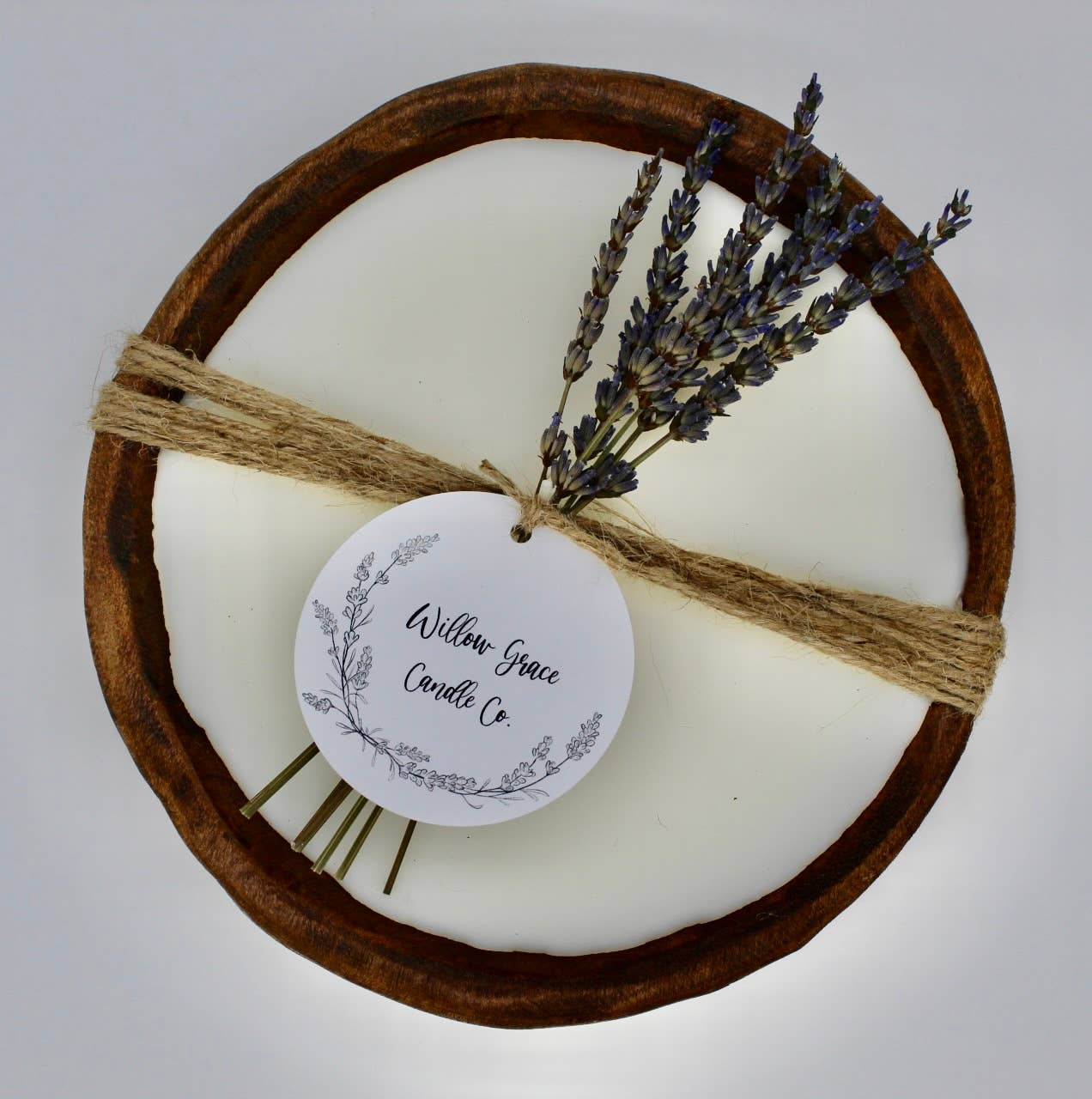 Willow Grace Candle Co - Wholesale Jar/Filled Candle - Mini Round Dough Candle2