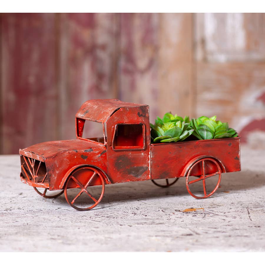 Irvin's Tinware - Wholesale Planter Box - Rustic Red Truck2