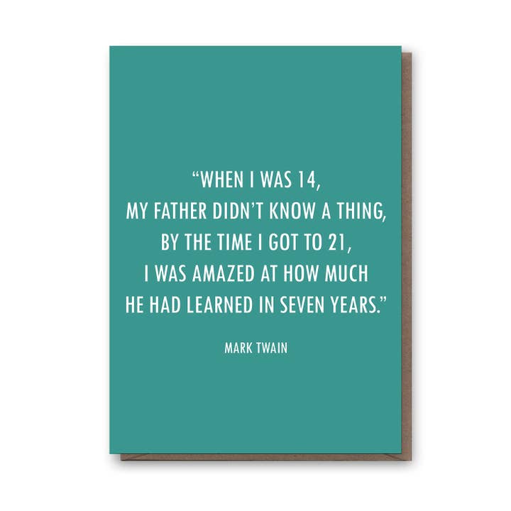 Dad quote - Mark Twain for wholesale by Hole In My Pocket